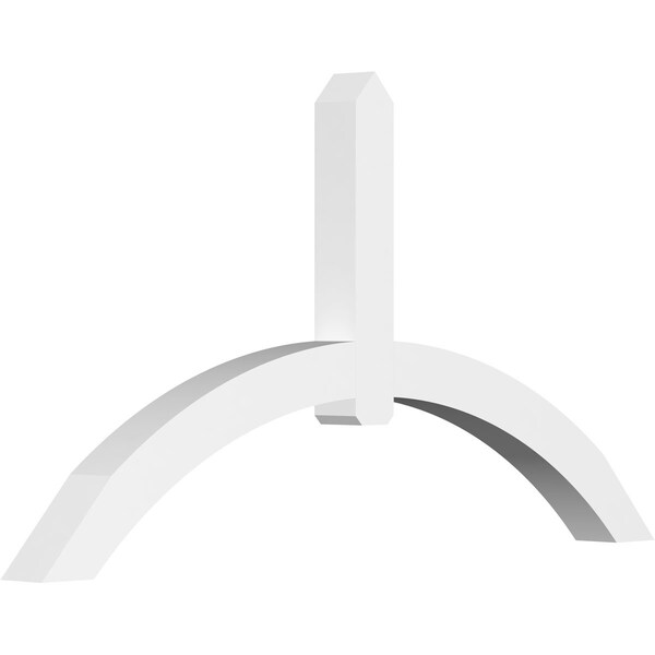 Ekena Millwork Archdale Architectural Grade PVC Gable Bracket, 96"W x 52"H x 6"D x 6"F, 13/12 Pitch GBP096X52X0606ARC00 - main